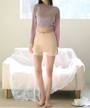 Y字ラインカバーペチコート付きインナーペチパンツsdpml01 ベージュ