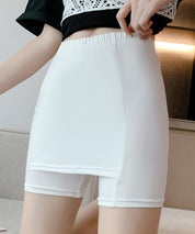 Y字ラインカバーペチコート付きインナーペチパンツsdpml01 ホワイト