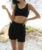 Y字ラインカバーペチコート付きインナーペチパンツsdpml01 ブラック