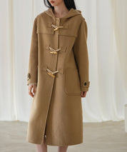 トグルボタンフード付きロングコートsdpps23006