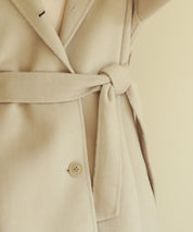 ベルト付きダブルフェイスガウンコートsdpps23007