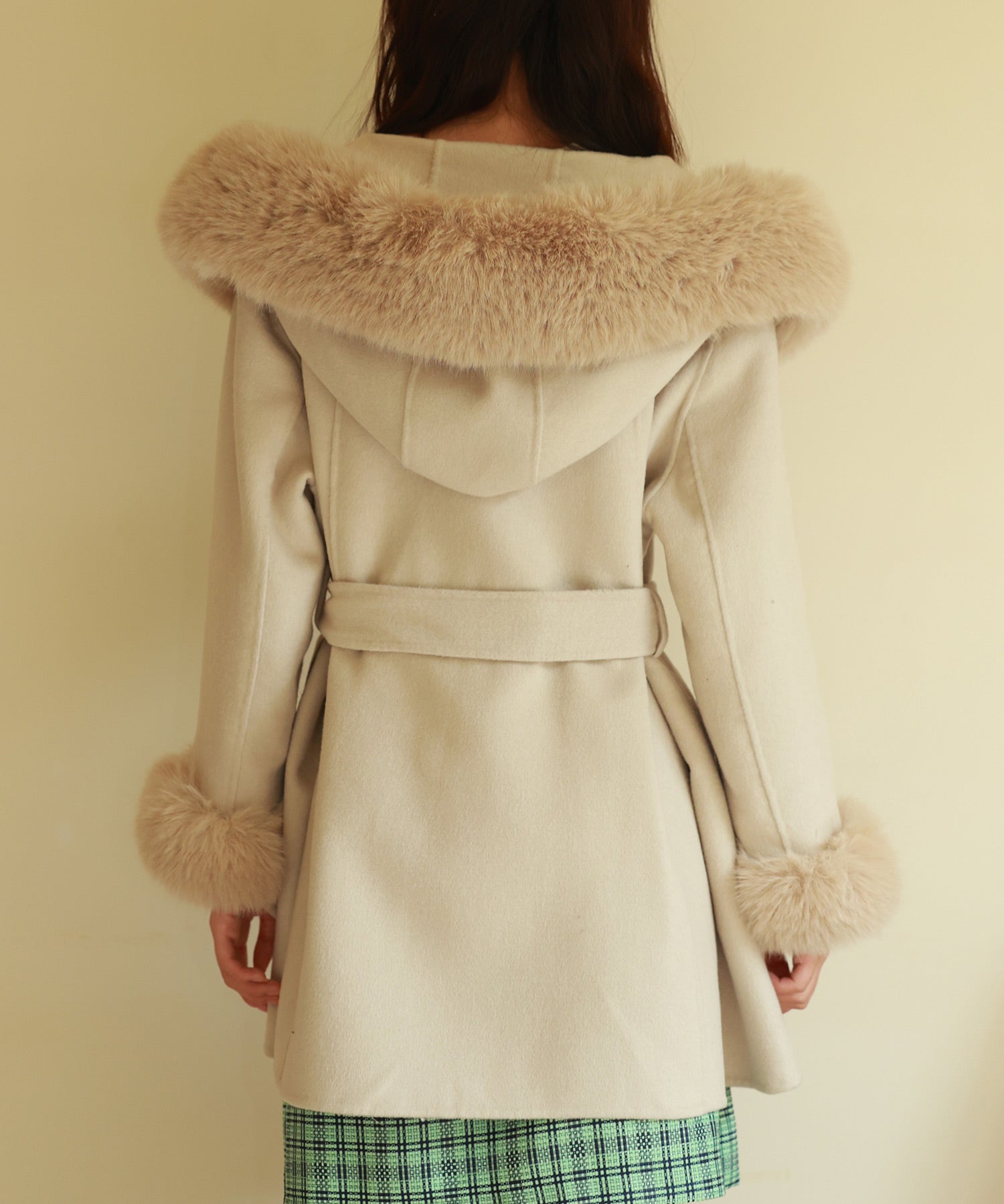 ベルト付きダブルフェイスガウンコートsdpps23007