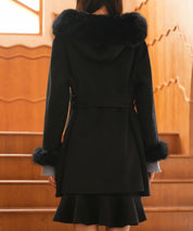 ベルト付きダブルフェイスガウンコートsdpps23007