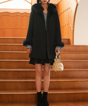 ベルト付きダブルフェイスガウンコートsdpps23007