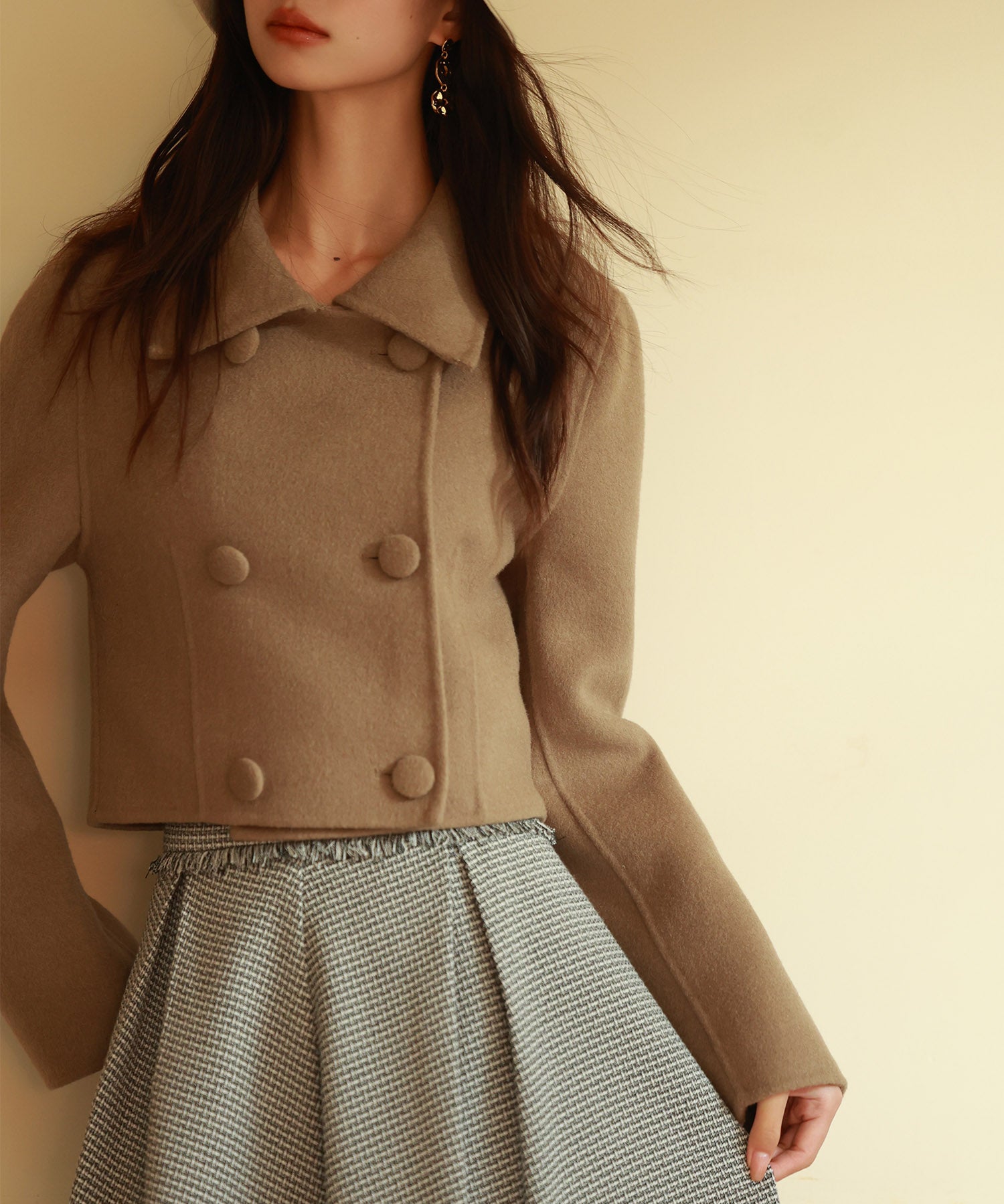 ダブルボタンショート丈チェスターコートsdpps23009