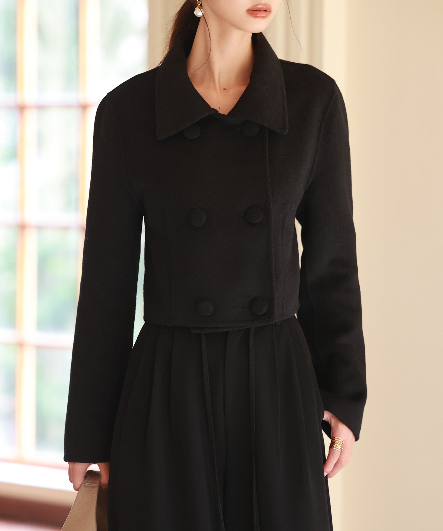 ダブルボタンショート丈チェスターコートsdpps23009-103-8