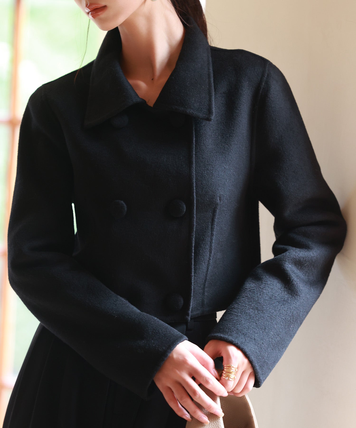 ダブルボタンショート丈チェスターコートsdpps23009