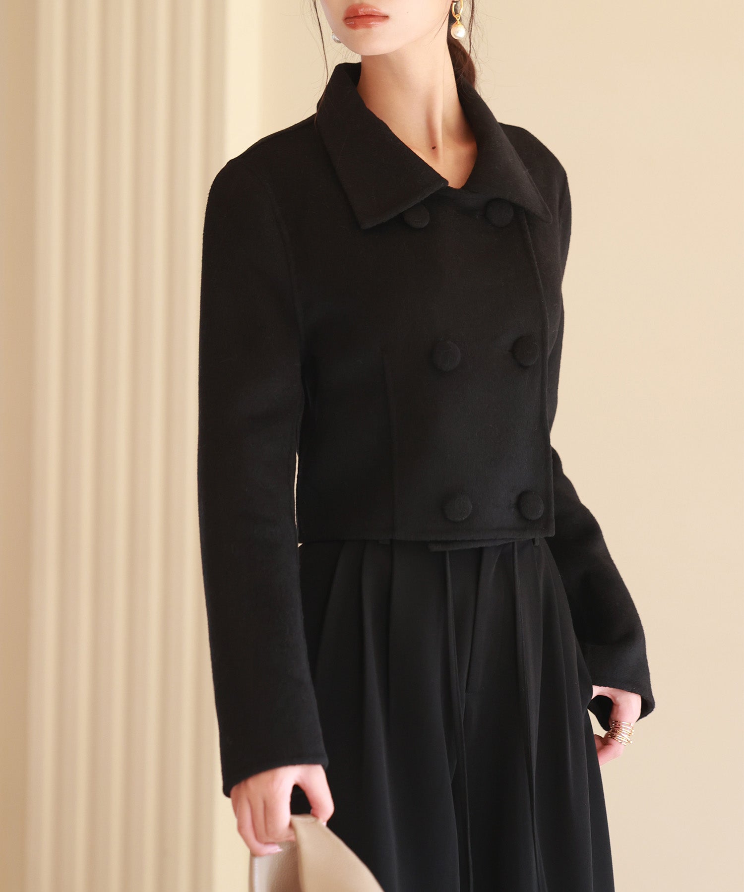 ダブルボタンショート丈チェスターコートsdpps23009