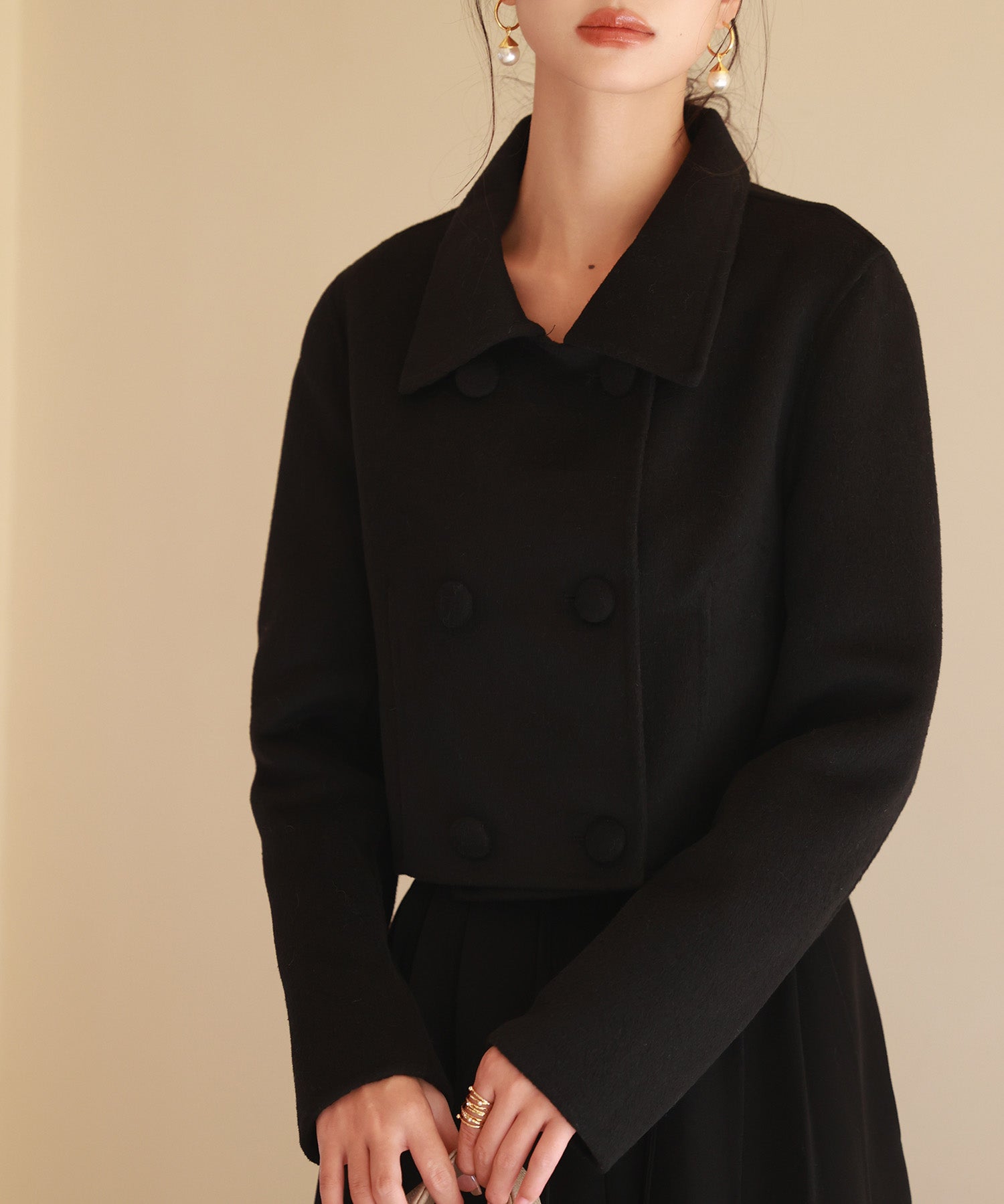 ダブルボタンショート丈チェスターコートsdpps23009