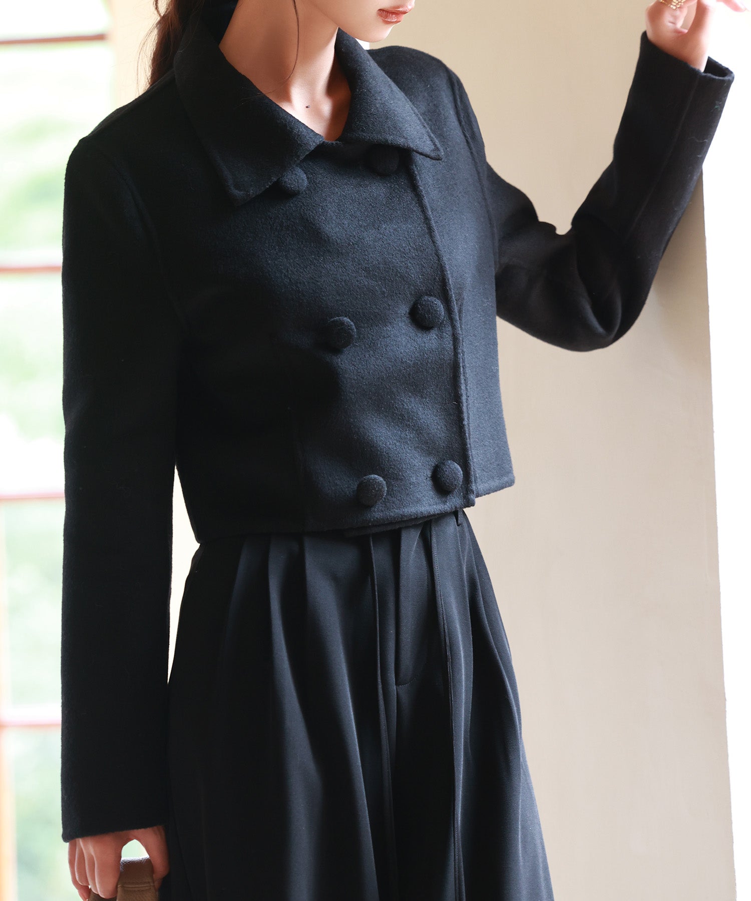 ダブルボタンショート丈チェスターコートsdpps23009