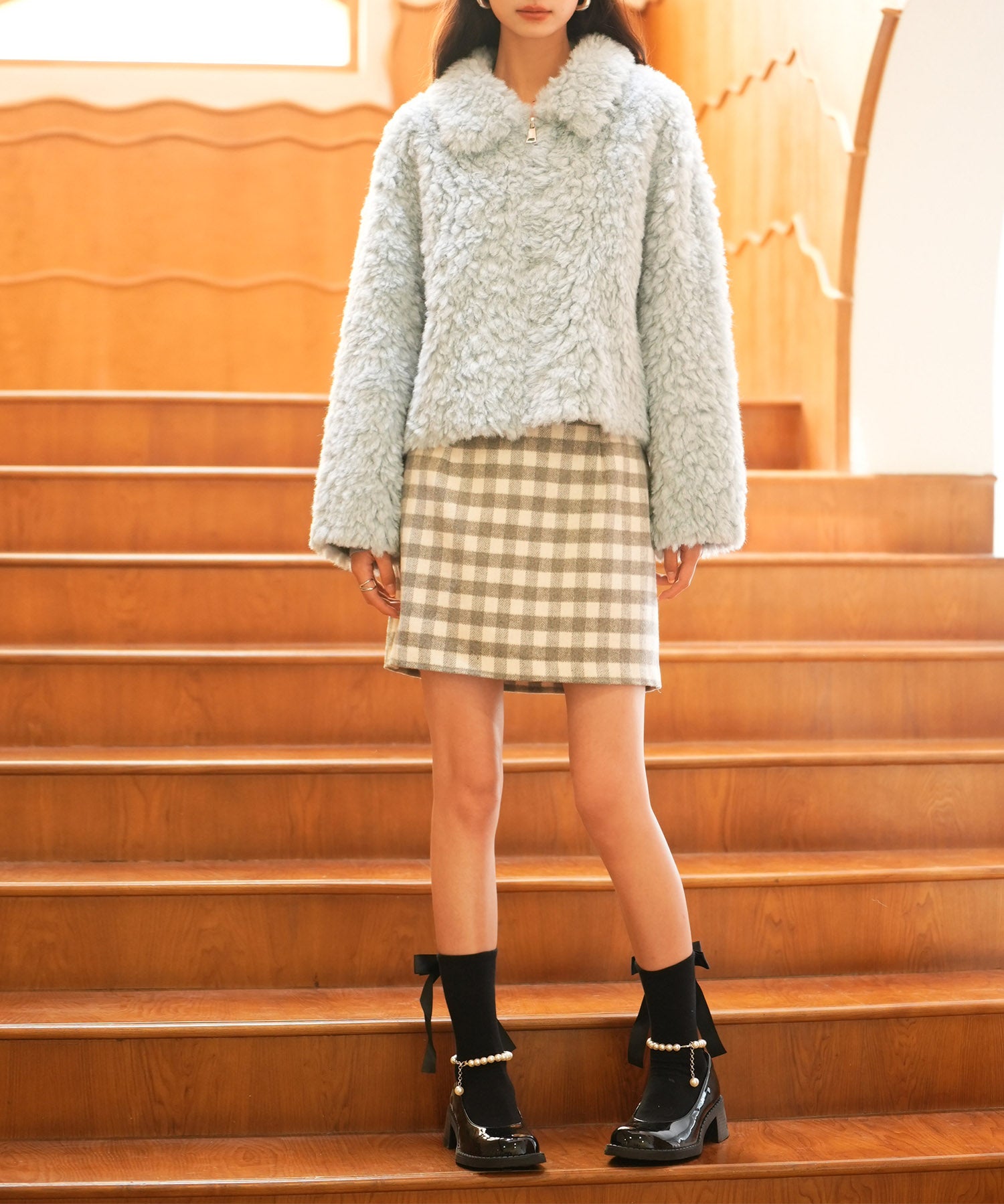 モコモコショート丈ボアコートsdpps23011