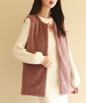 モコモコミドル丈フェイクファージレsdpps23016 チェリーピンク