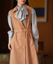 2点セットベルト付きトレンチコートsdpps23019 ライトブラウン