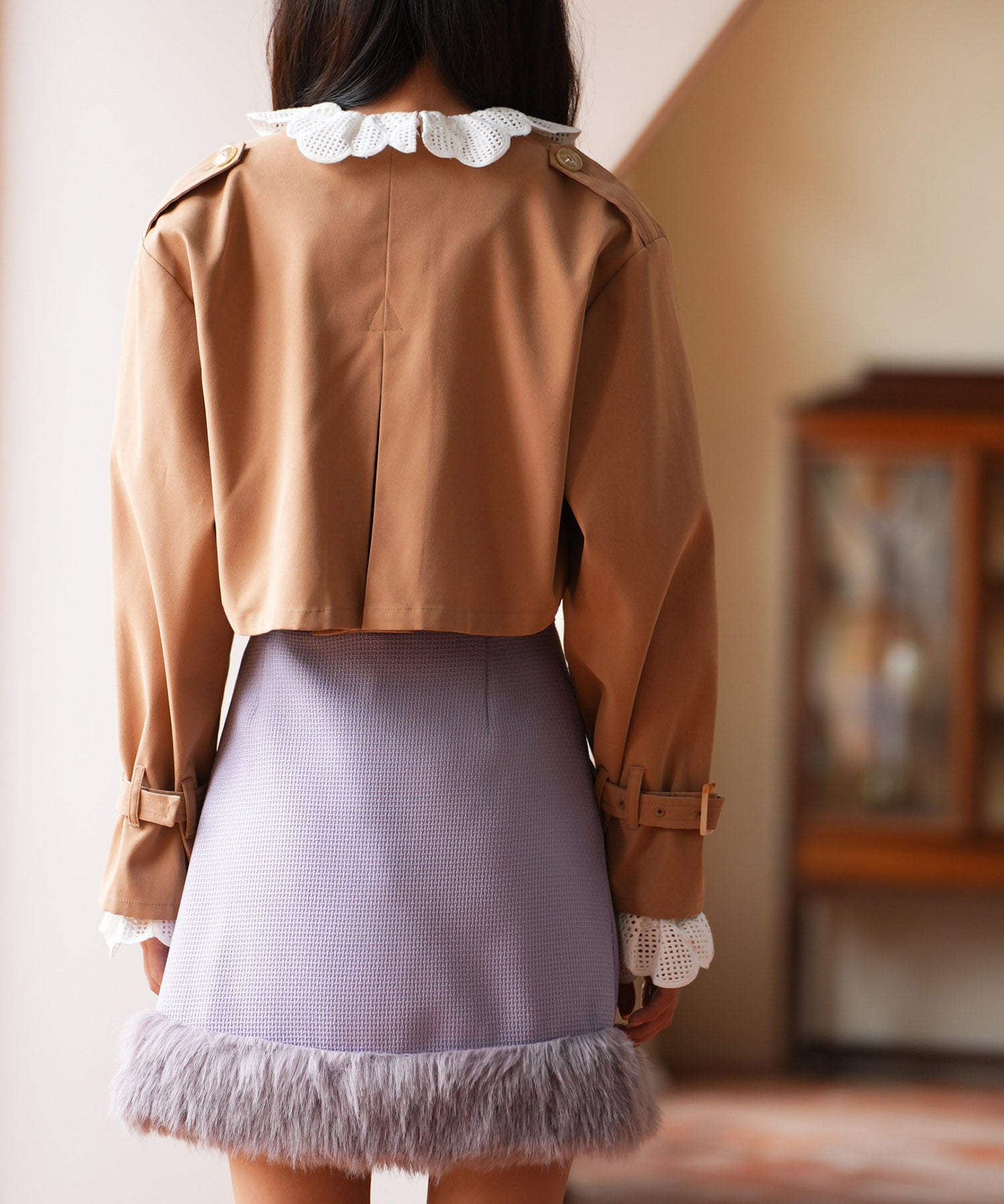 2点セットベルト付きトレンチコートsdpps23019 ライトブラウン