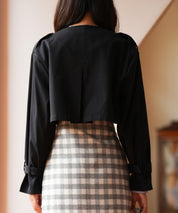 2点セットベルト付きトレンチコートsdpps23019 ブラック