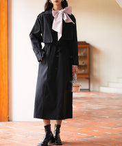 2点セットベルト付きトレンチコートsdpps23019 ブラック