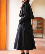 2点セットベルト付きトレンチコートsdpps23019 ブラック