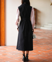 2点セットベルト付きトレンチコートsdpps23019 ブラック