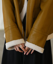 フェイクレザーエコムートンブルゾンsdpps23024