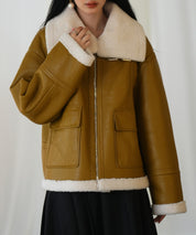 フェイクレザーエコムートンブルゾンsdpps23024