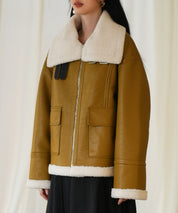 フェイクレザーエコムートンブルゾンsdpps23024