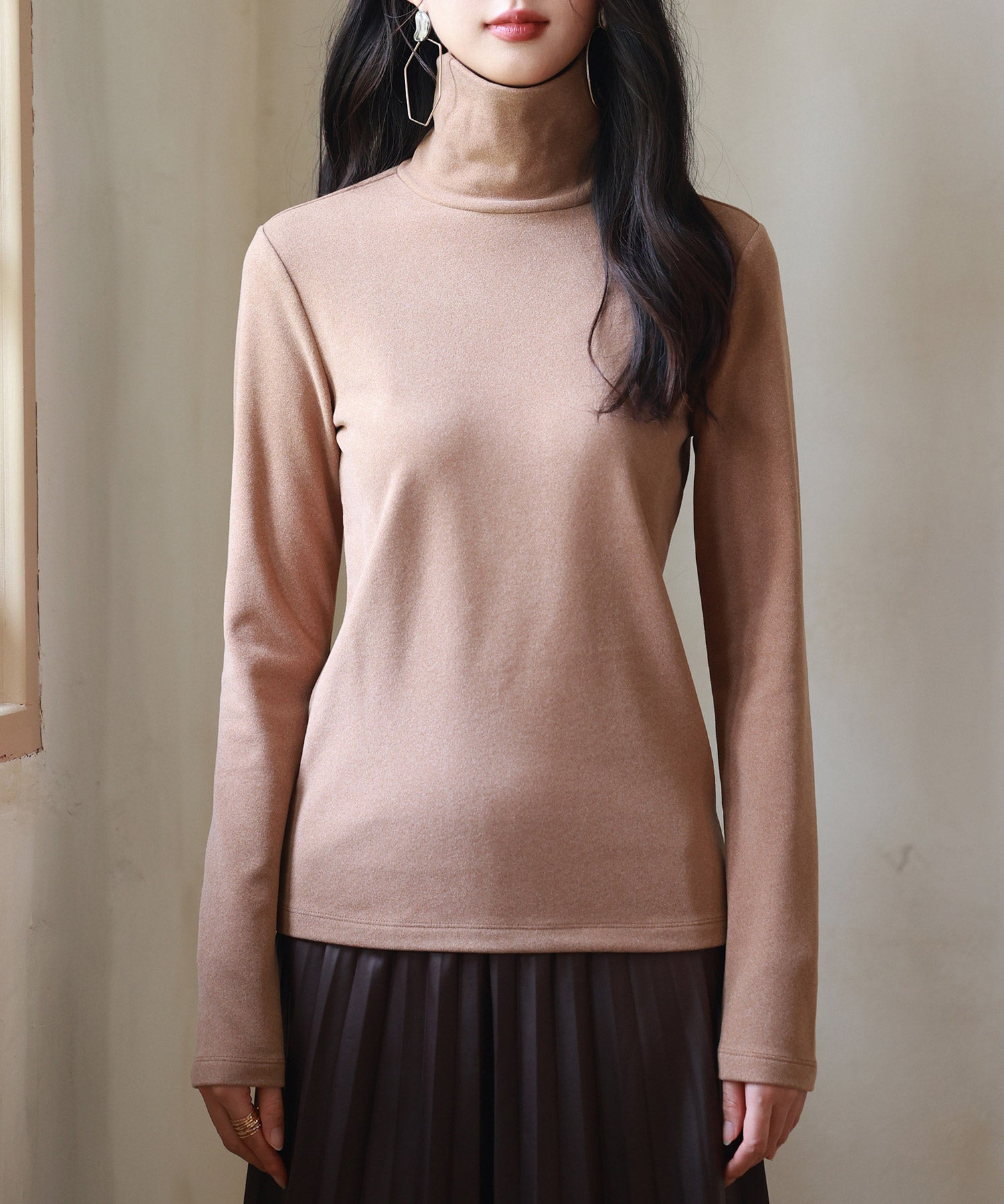 暖かいフリースハイネックトップスsdprd001h-102-17