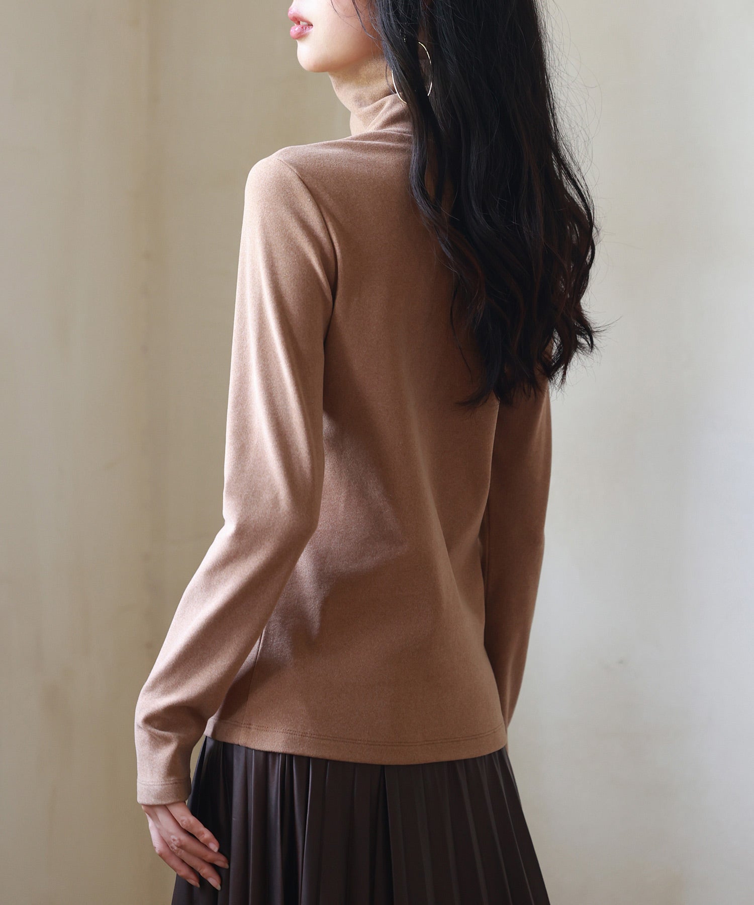 暖かいフリースハイネックトップスsdprd001h