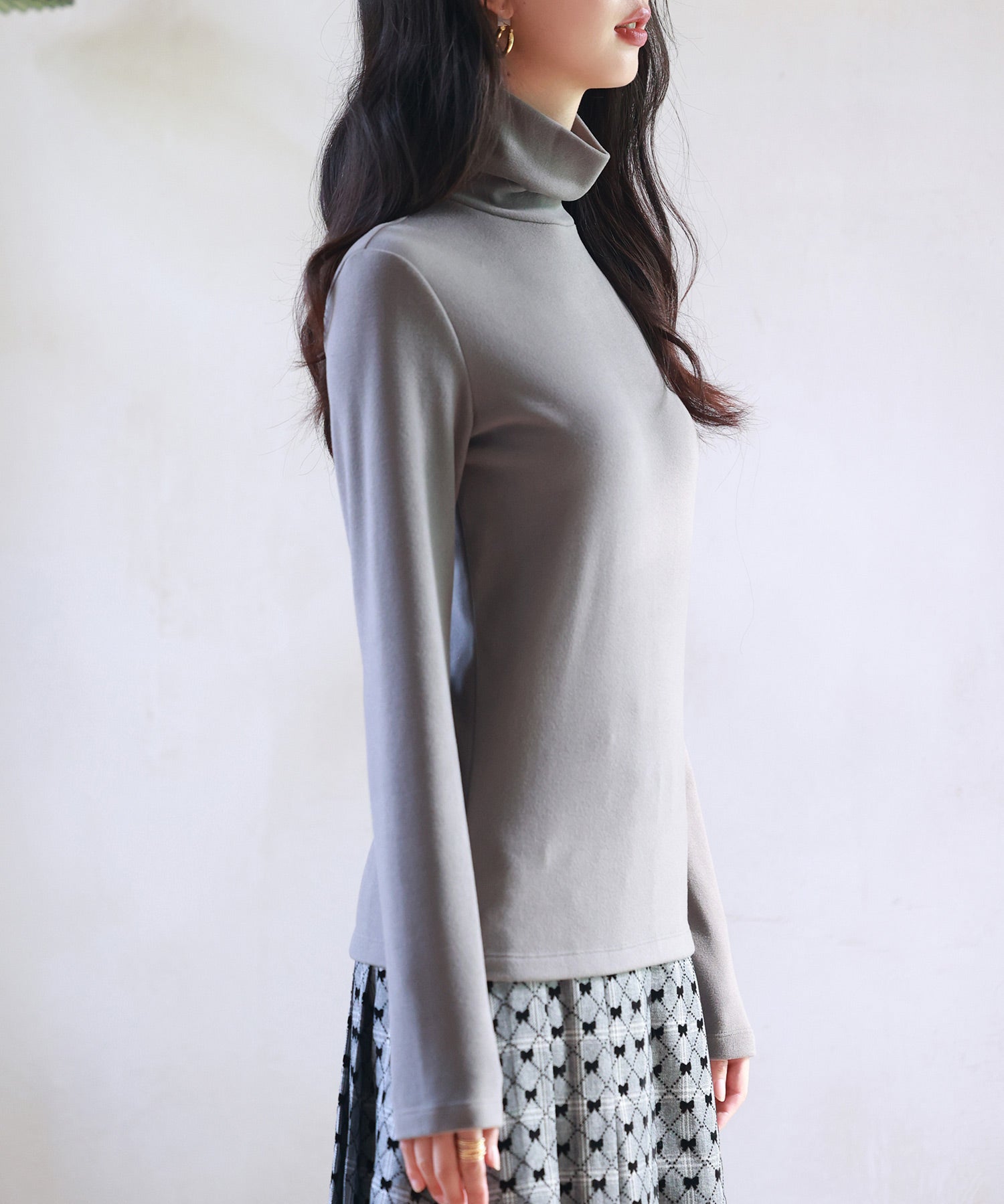 暖かいフリースハイネックトップスsdprd001h