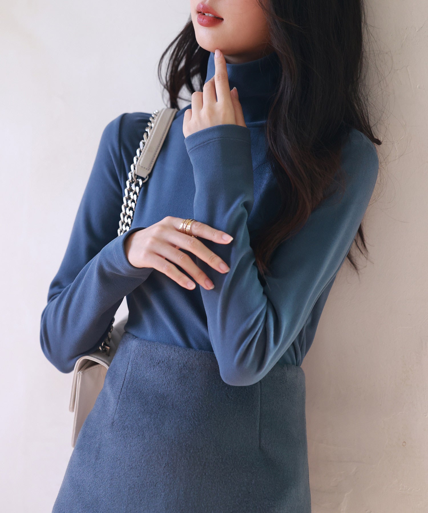 暖かいフリースハイネックトップスsdprd001h