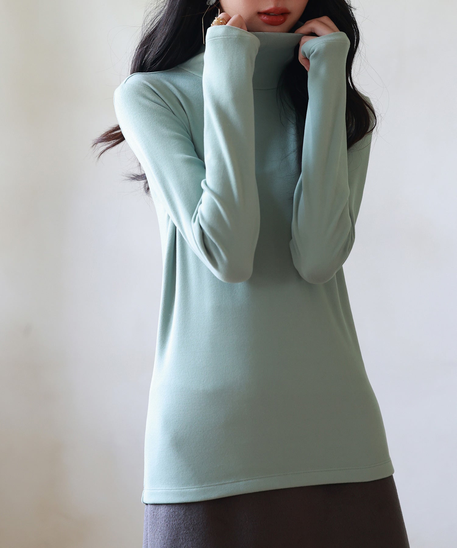 暖かいフリースハイネックトップスsdprd001h-102-35