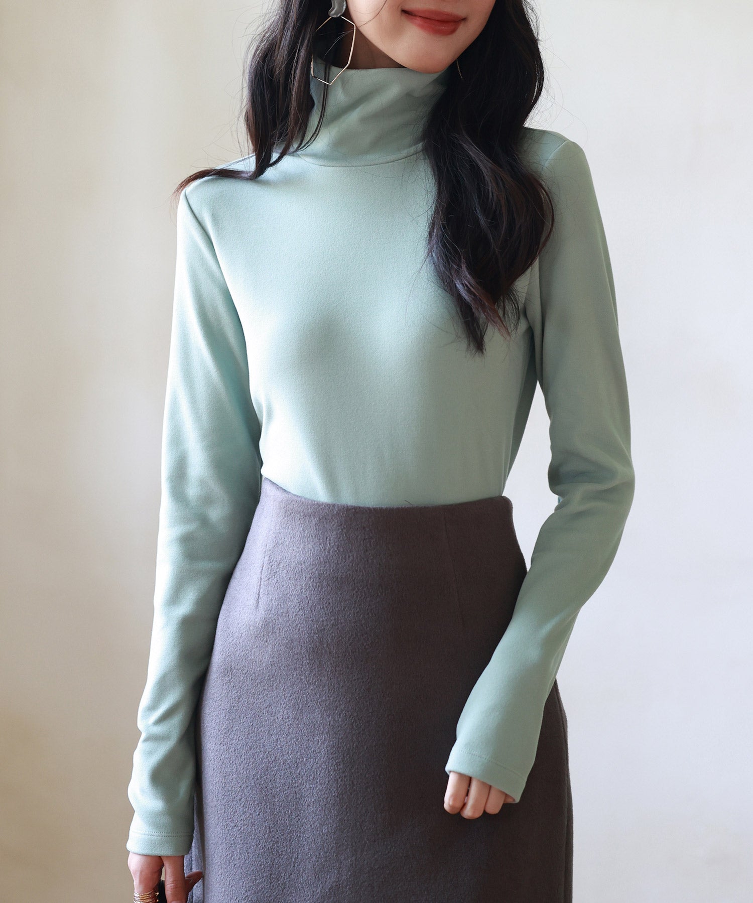 暖かいフリースハイネックトップスsdprd001h