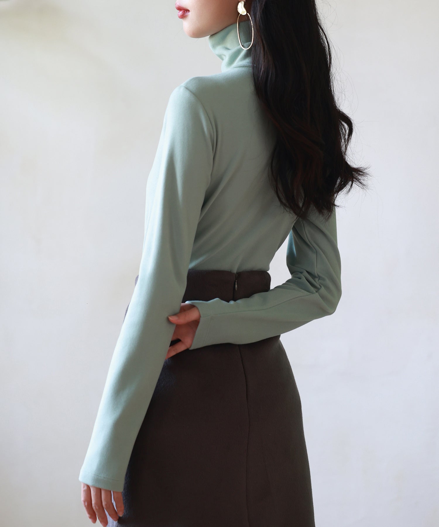 暖かいフリースハイネックトップスsdprd001h