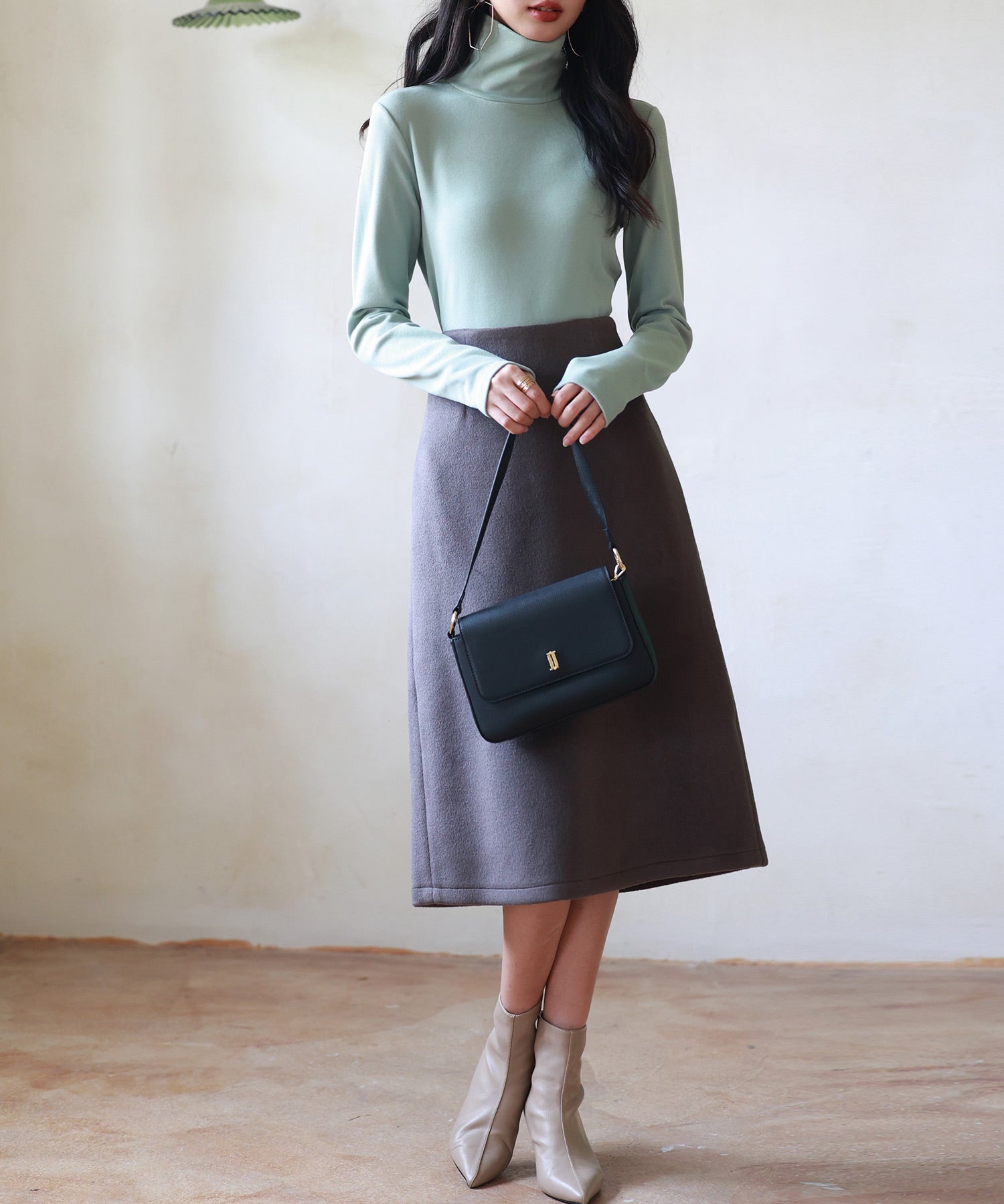 暖かいフリースハイネックトップスsdprd001h