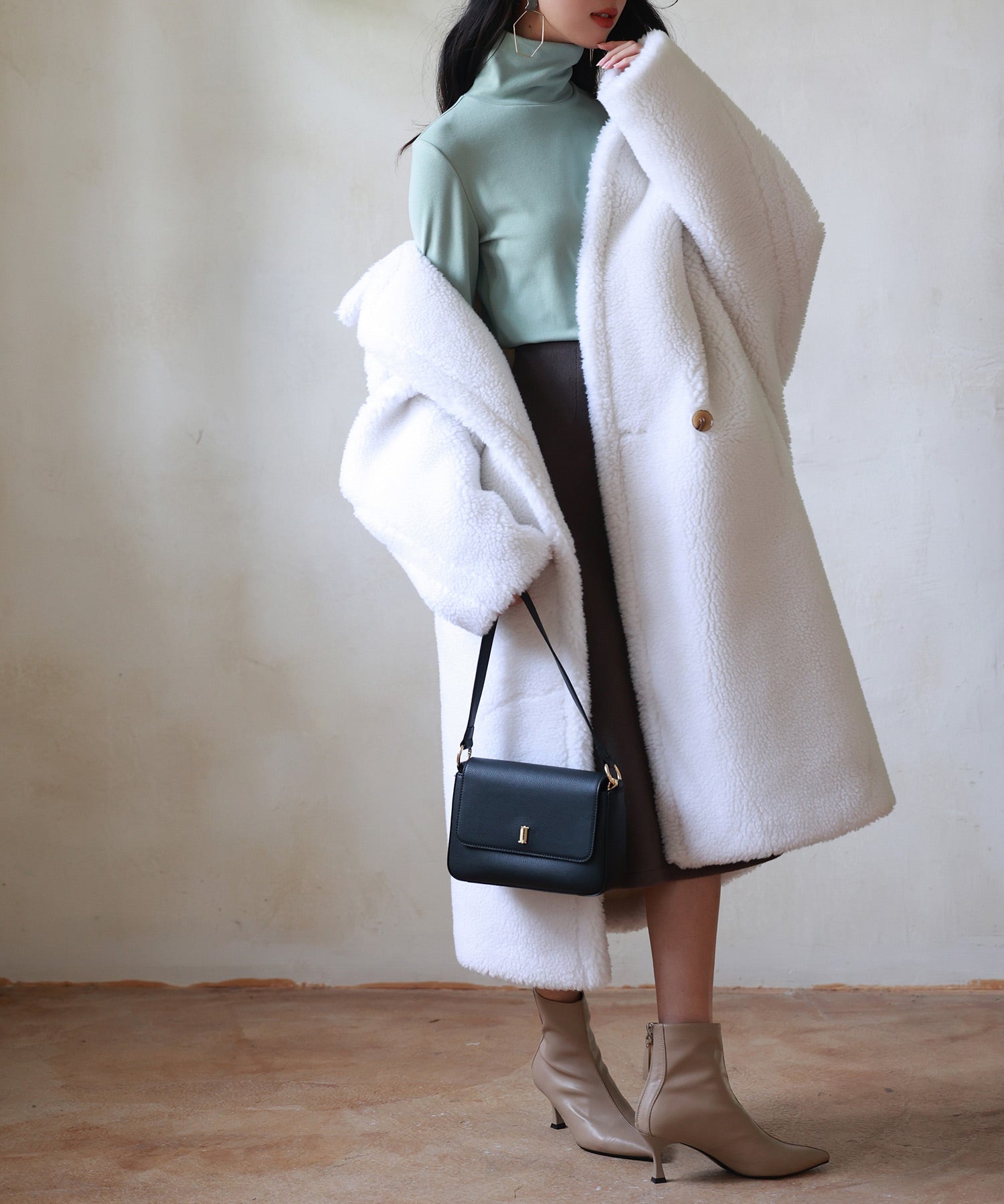 暖かいフリースハイネックトップスsdprd001h