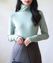 暖かいフリースハイネックトップスsdprd001h