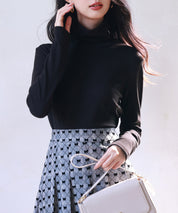 暖かいフリースハイネックトップスsdprd001h