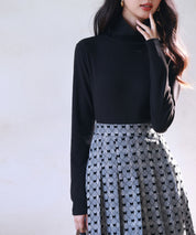 暖かいフリースハイネックトップスsdprd001h