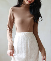 暖かいフリースモックネックトップスsdprd001m