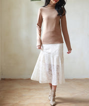 暖かいフリースモックネックトップスsdprd001m