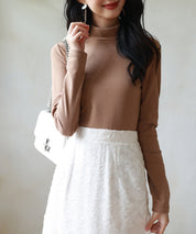 暖かいフリースモックネックトップスsdprd001m