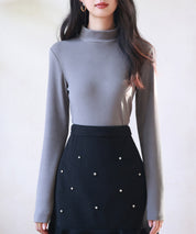 暖かいフリースモックネックトップスsdprd001m-102-18