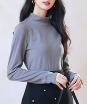 暖かいフリースモックネックトップスsdprd001m