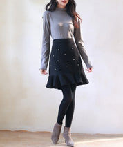 暖かいフリースモックネックトップスsdprd001m