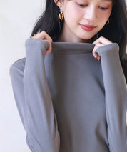 暖かいフリースモックネックトップスsdprd001m