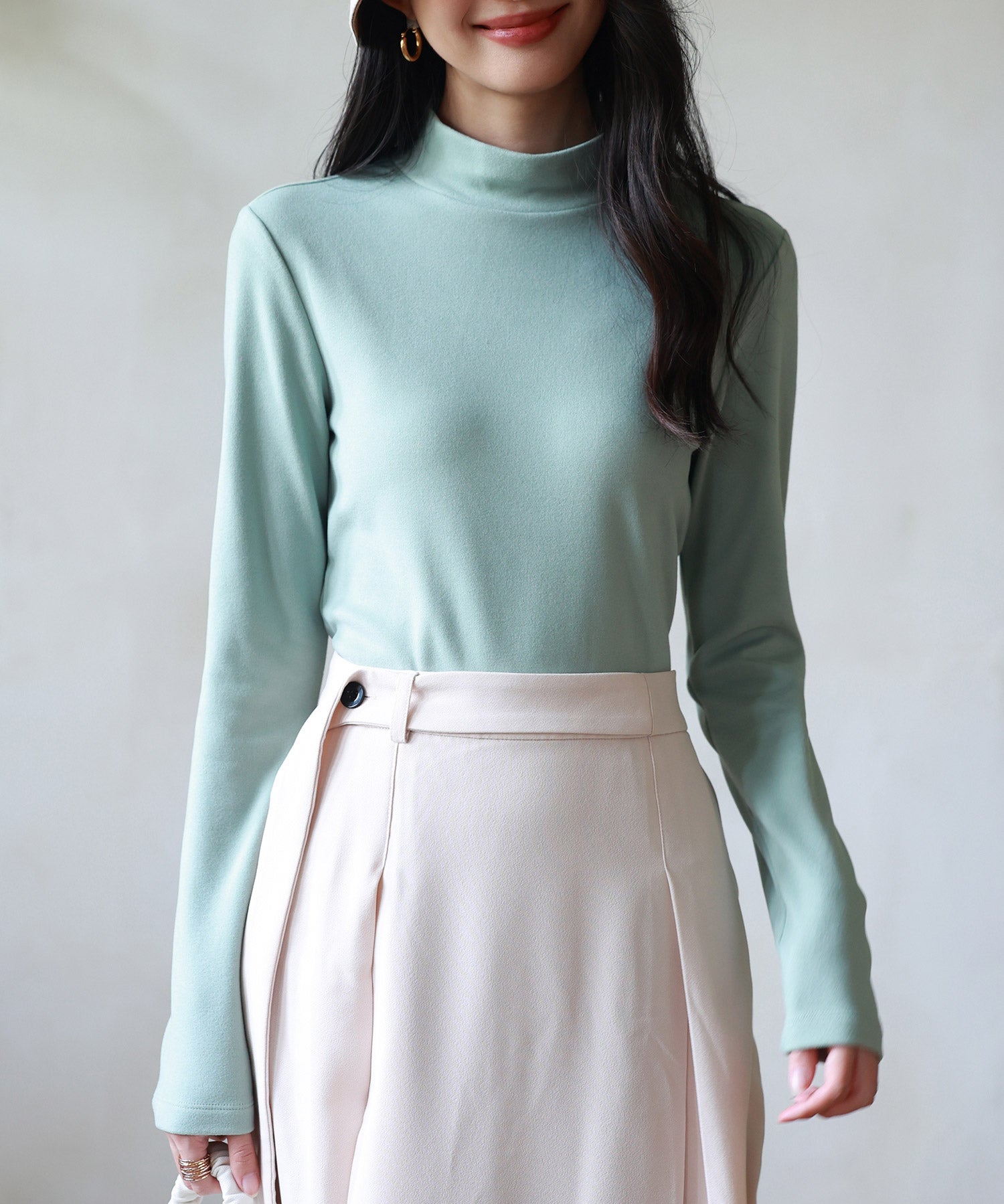 暖かいフリースモックネックトップスsdprd001m-102-35