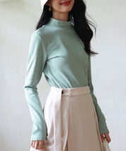 暖かいフリースモックネックトップスsdprd001m