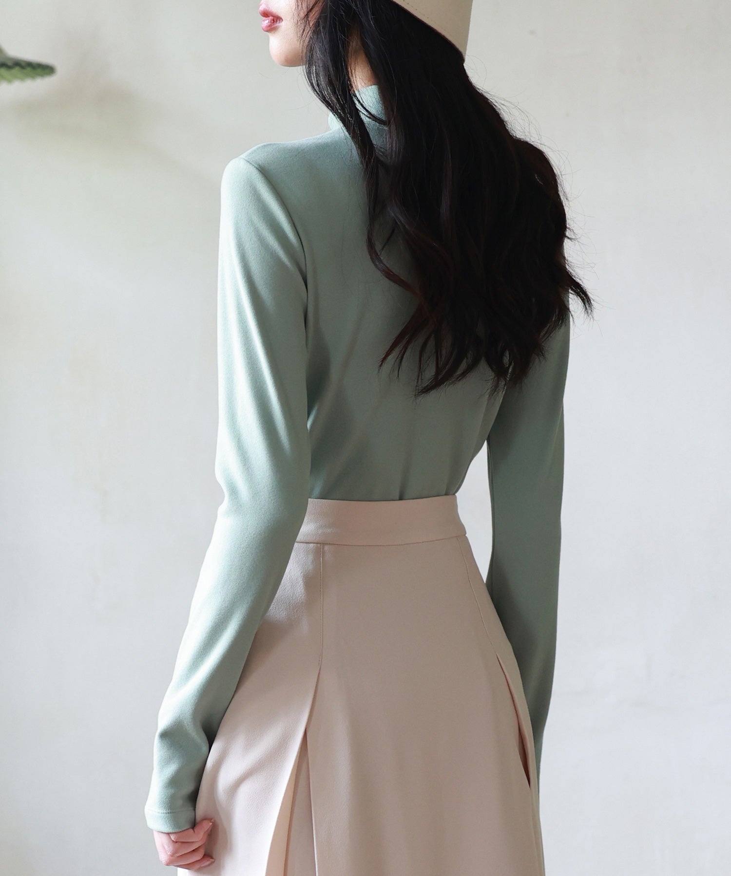 暖かいフリースモックネックトップスsdprd001m