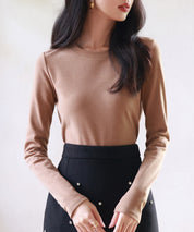 暖かいフリースクルーネックトップスsdprd001s