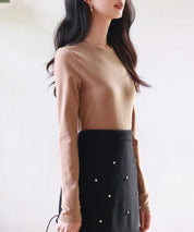 暖かいフリースクルーネックトップスsdprd001s