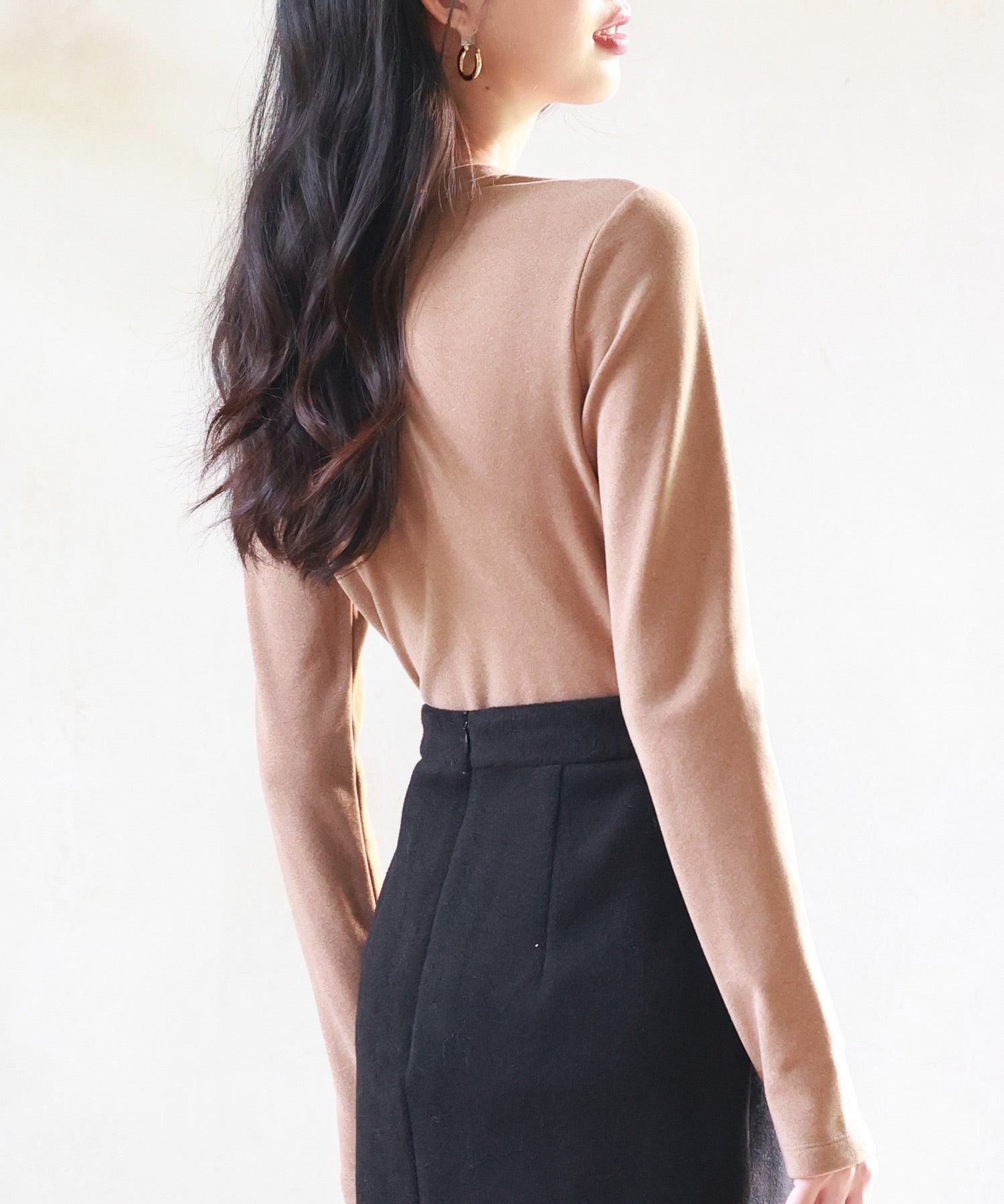 暖かいフリースクルーネックトップスsdprd001s